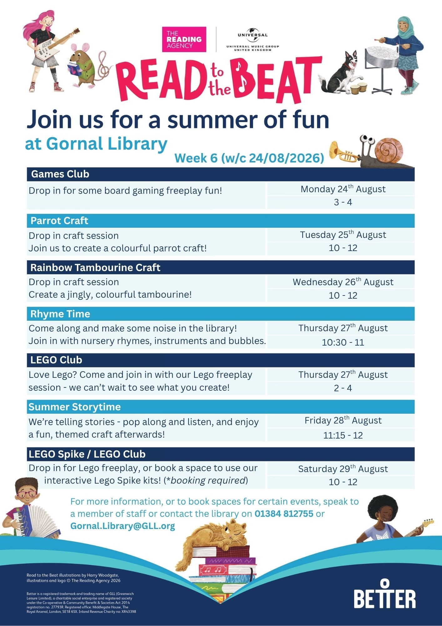 Gornal Library - Summer Reading Challenge 24-29 August 2026